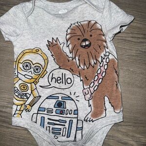 Star Wars Gray Baby Onesie 6-9 Month